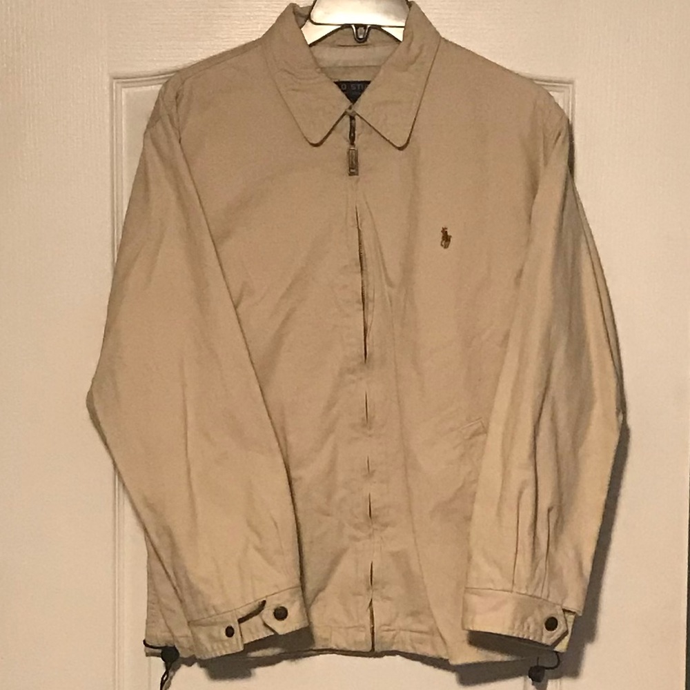Vintage Polo Studio tan spring jacket. Size S